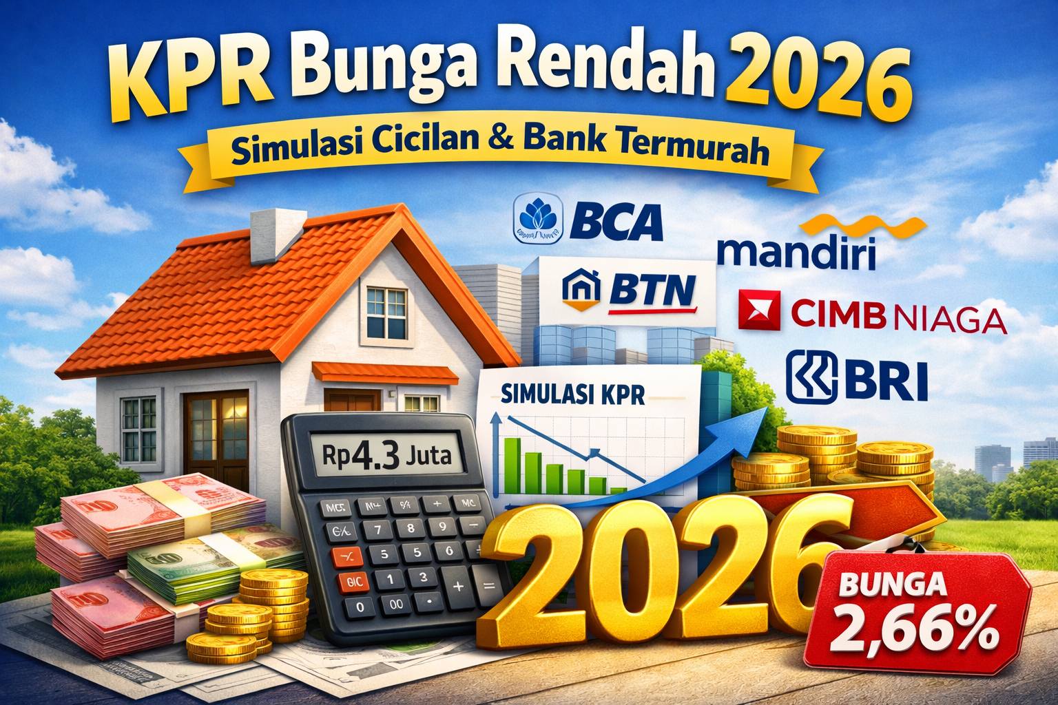 KPR Bunga Rendah 2026: Simulasi Cicilan Terbaru & Rekomendasi Bank Paling Murah