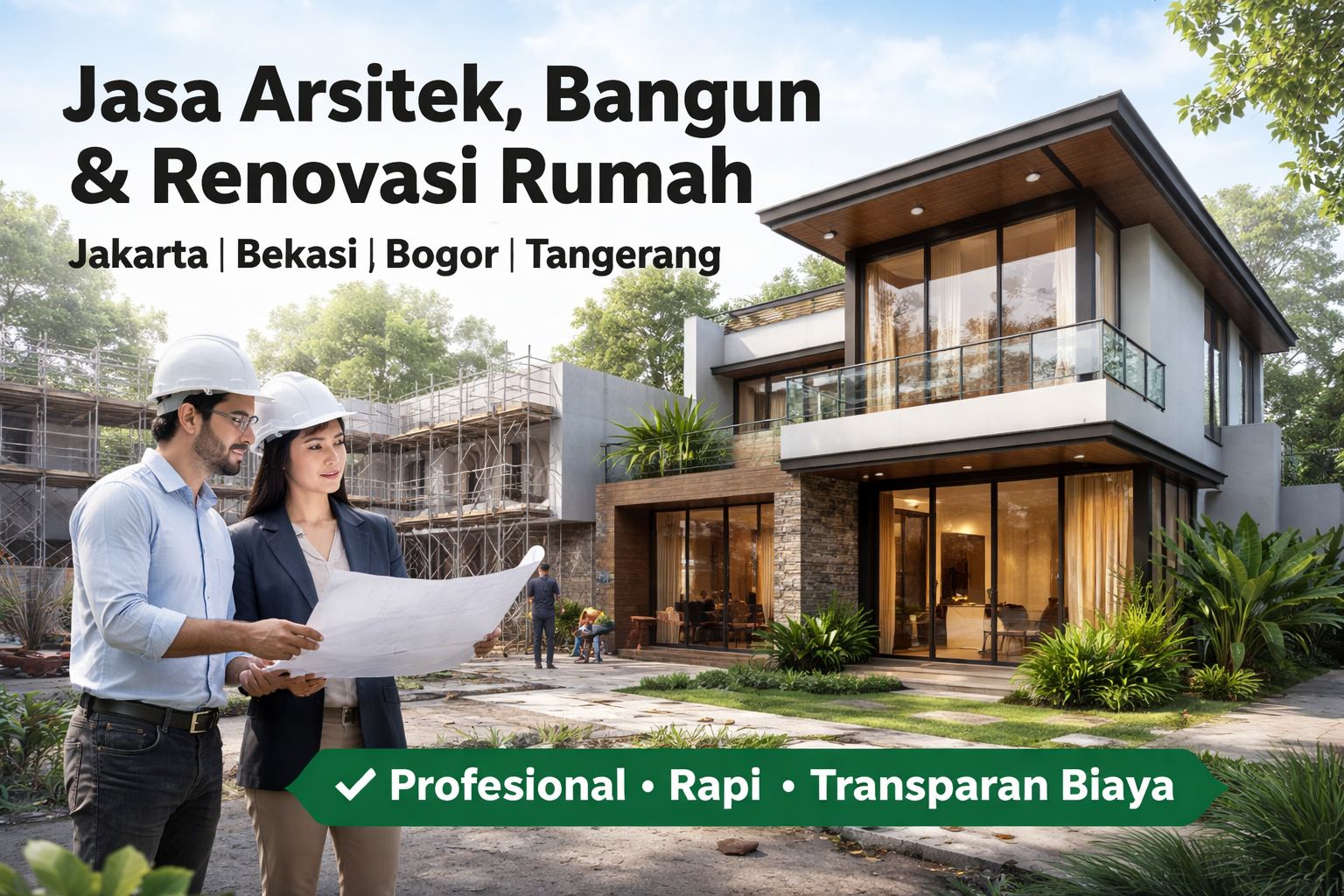Jasa Arsitek, Bangun & Renovasi Rumah Jakarta, Bekasi, Bogor, Tangerang – Profesional, Rapi & Transparan Biaya