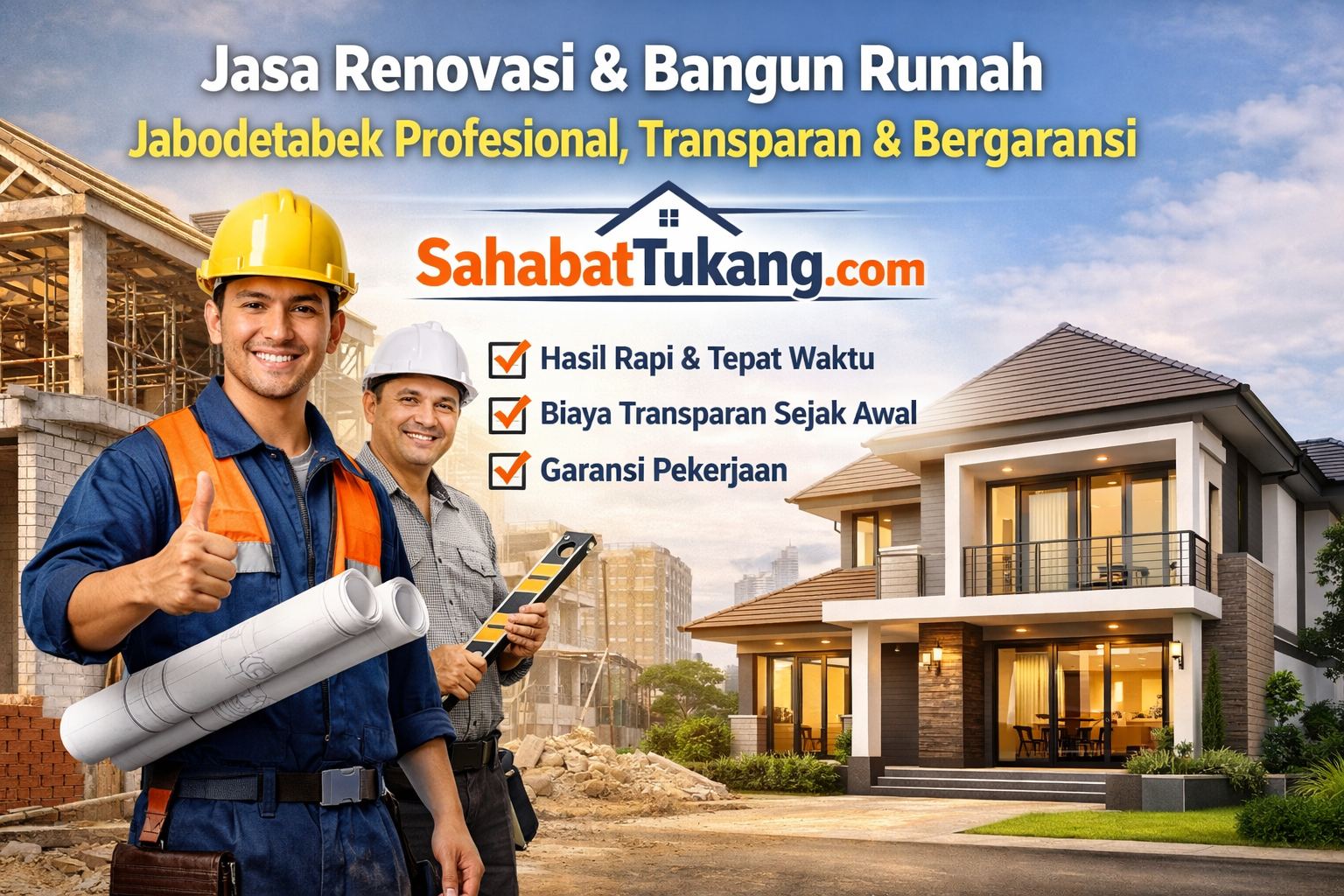 Jasa Renovasi dan Bangun Rumah Jabodetabek Profesional, Transparan & Bergaransi – SahabatTukang.com