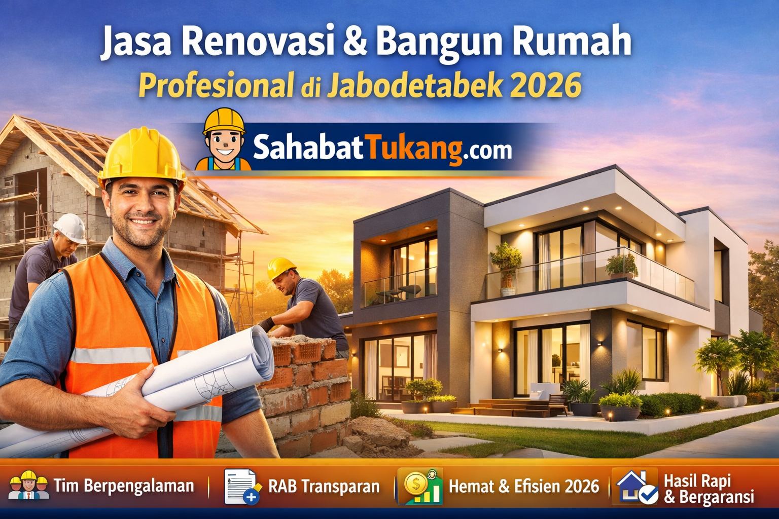 Jasa Renovasi dan Bangun Rumah Profesional di Jabodetabek 2026 – SahabatTukang.com