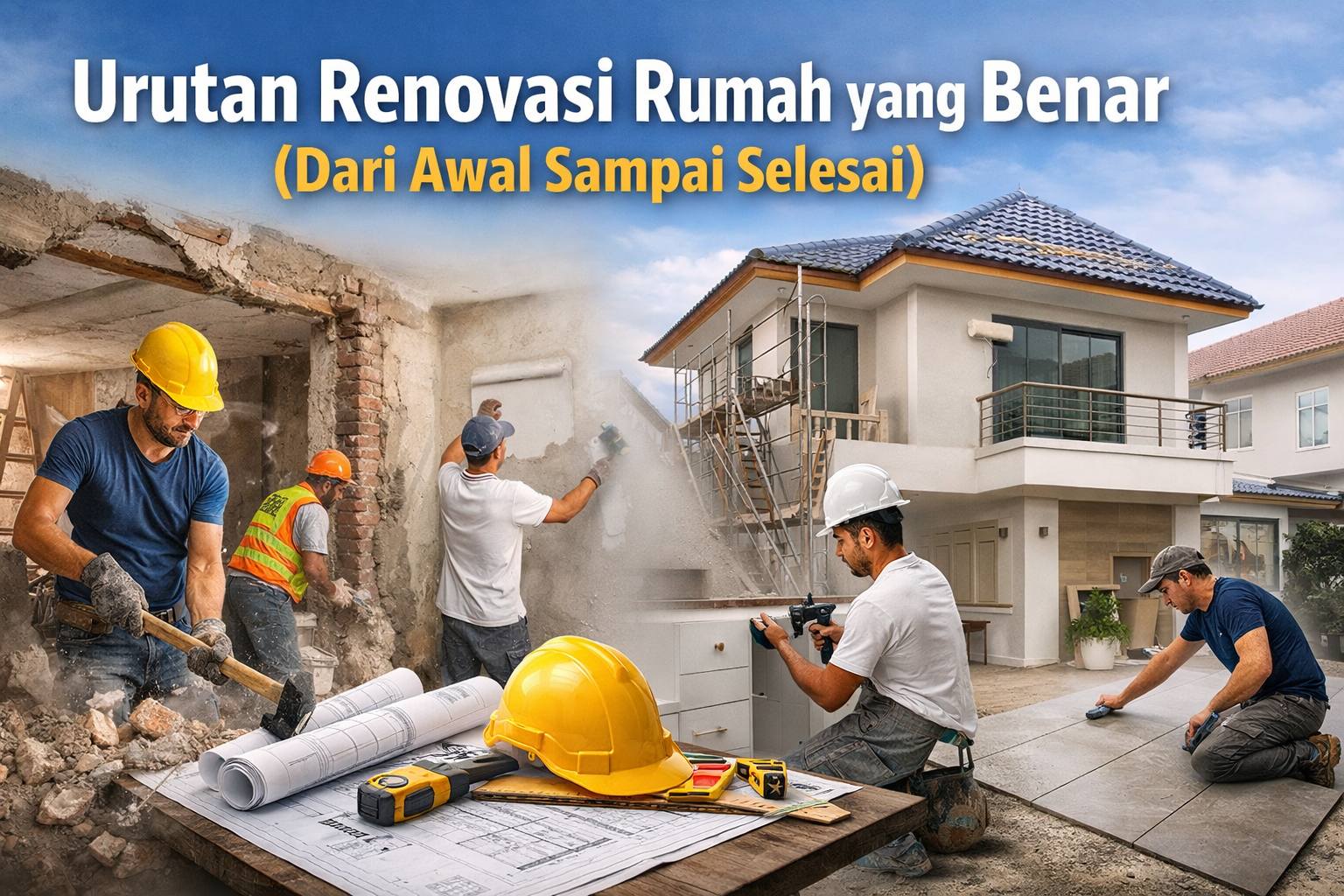 Urutan Renovasi Rumah yang Benar (Dari Awal Sampai Selesai) – Panduan Lengkap Agar Tidak Salah Langkah