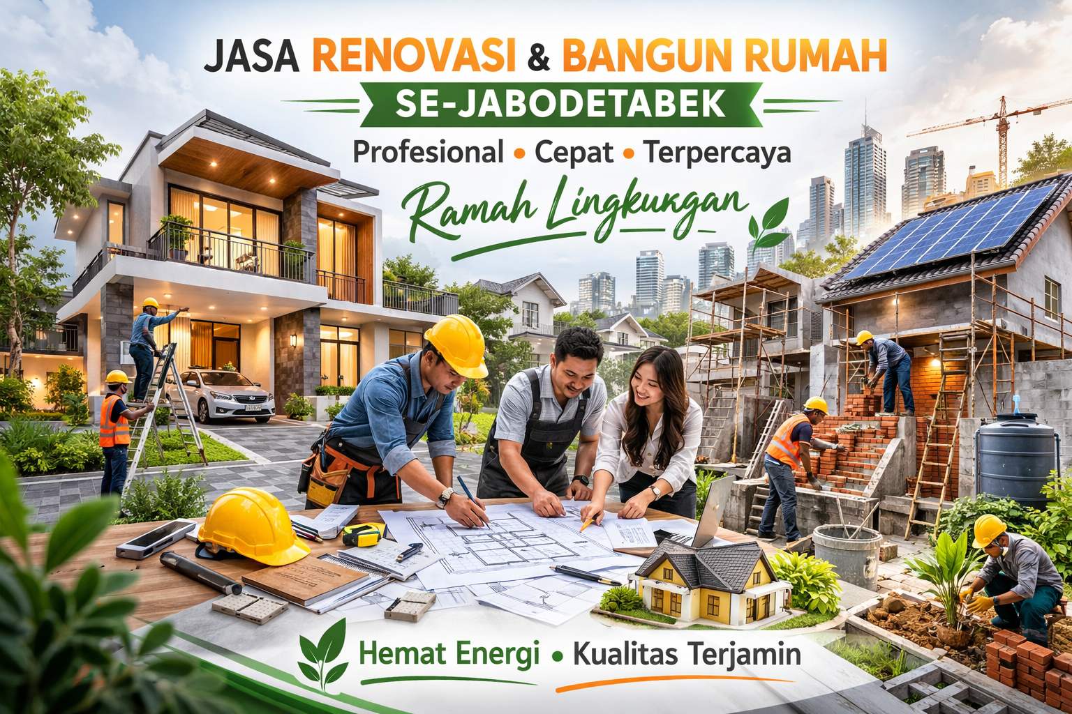 Jasa Renovasi & Bangun Rumah Jabodetabek Profesional dengan Konsep Ramah Lingkungan