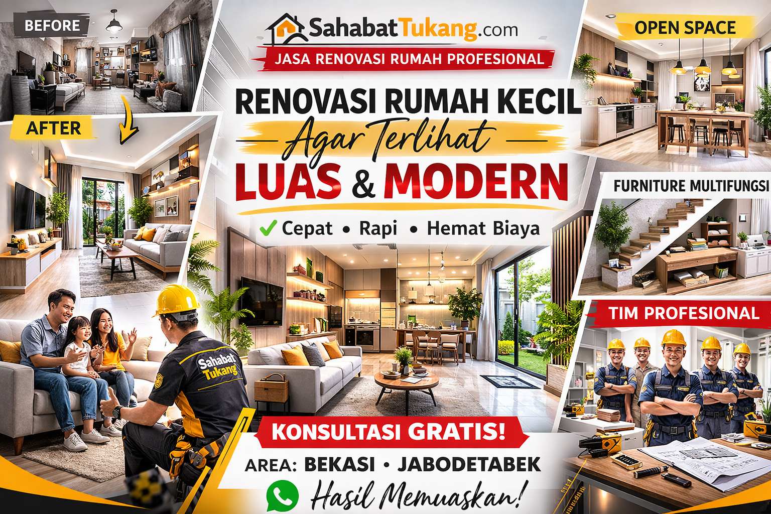 Renovasi Rumah Kecil Agar Terlihat Luas: Tips Cerdas Bikin Hunian Lebih Lega