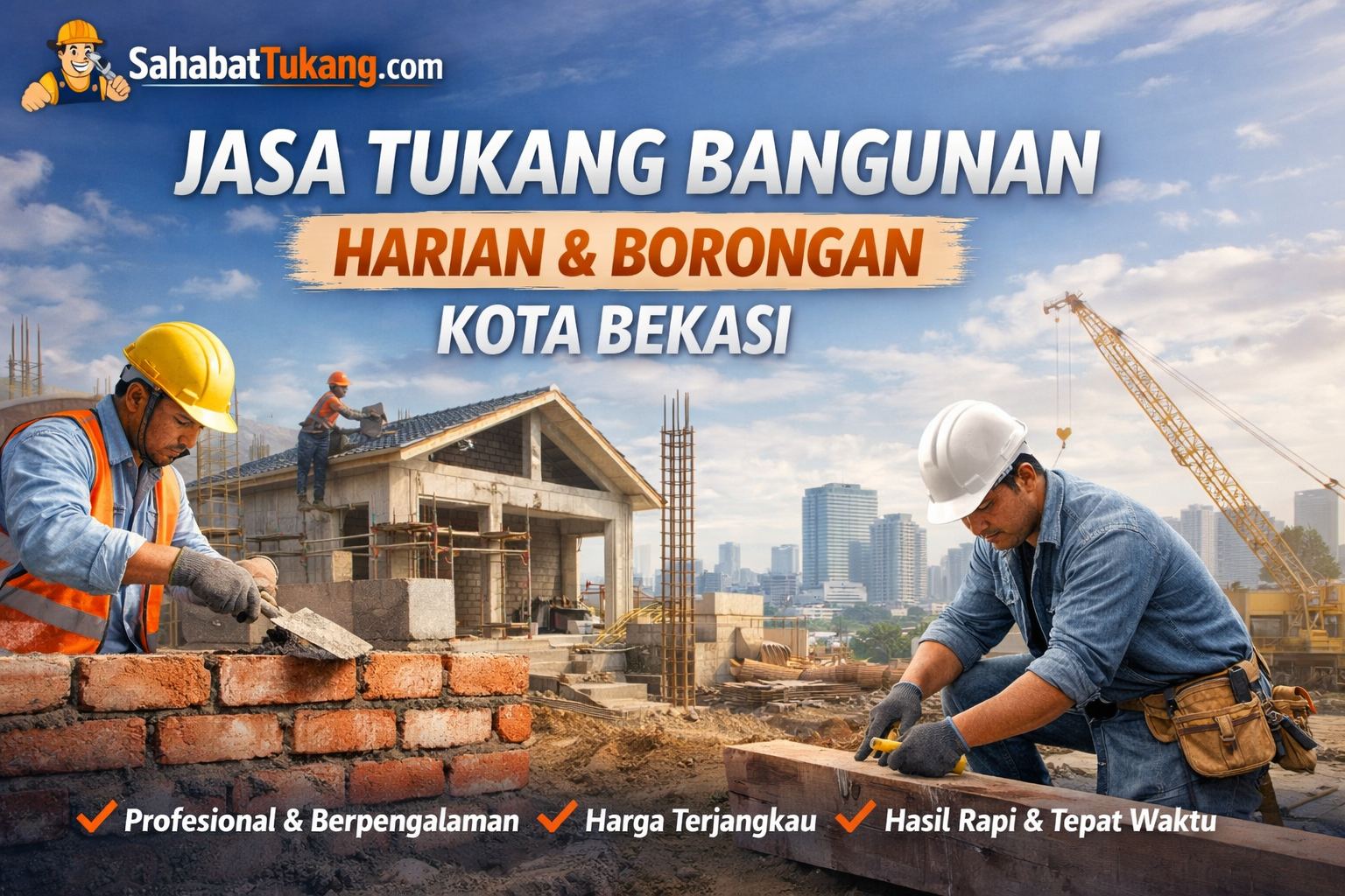 Jasa Tukang Bangunan Harian dan Borongan Kota Bekasi Terpercaya & Terjangkau