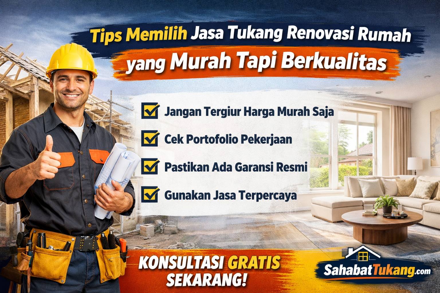 Tips Memilih Jasa Tukang Renovasi Rumah yang Murah Tapi Berkualitas