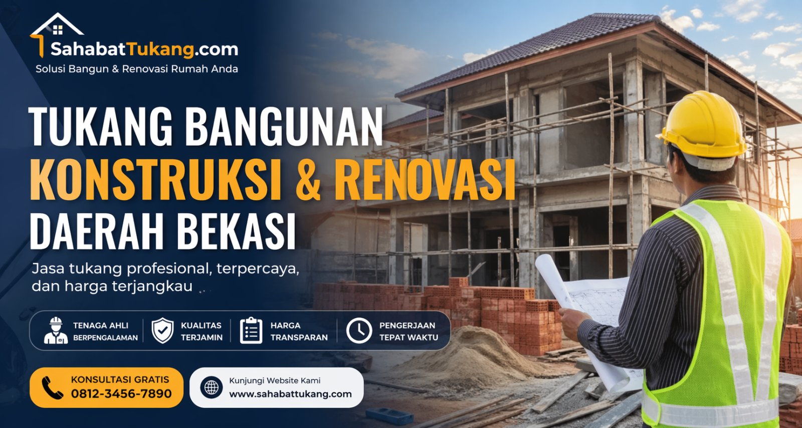 Tukang Bangunan, Konstruksi dan Renovasi Daerah Bekasi Profesional & Terjangkau