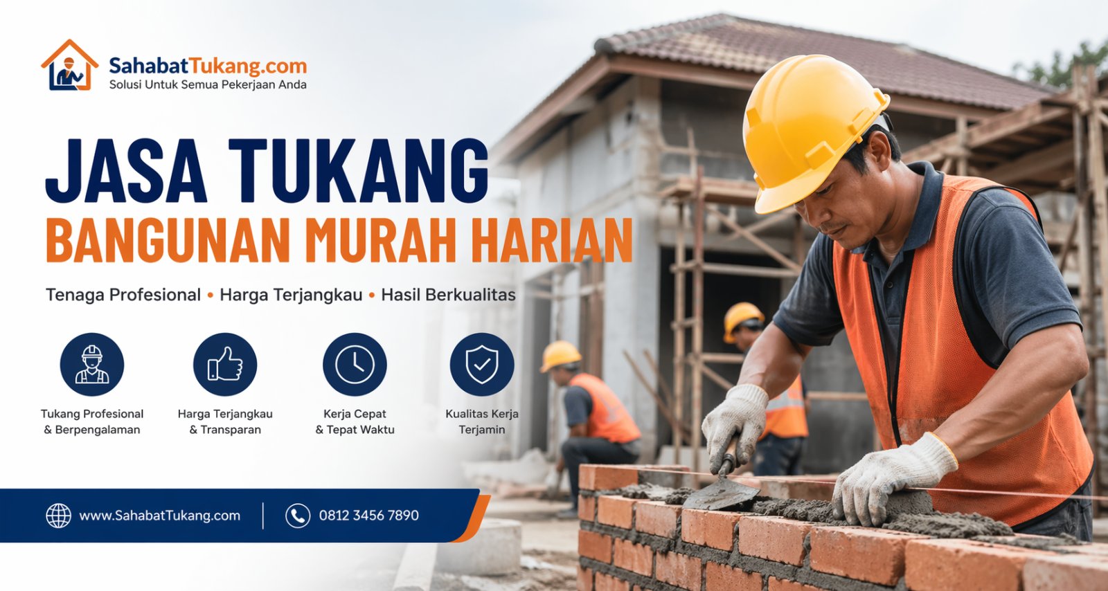 Jasa Tukang Bangunan Murah Harian Terpercaya untuk Semua Kebutuhan