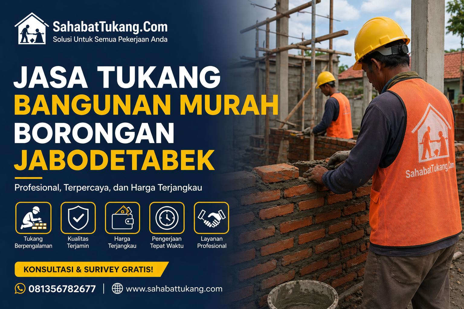 Jasa Tukang Bangunan Murah Borongan Jabodetabek Profesional & Terpercaya