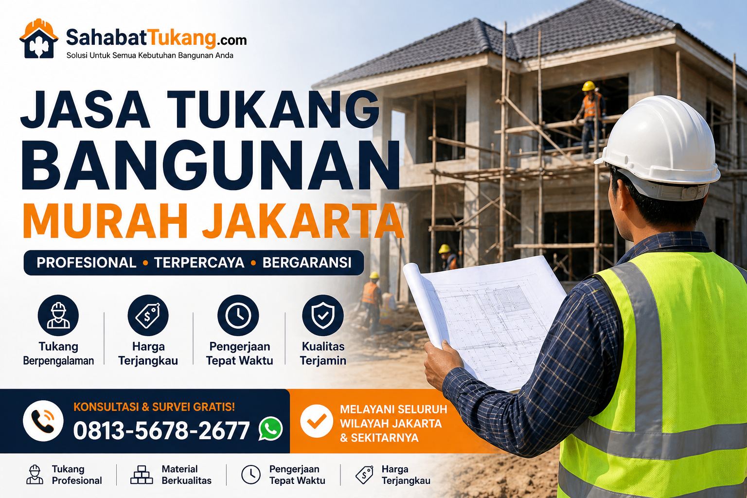 Jasa Tukang Bangunan Murah Jakarta Terpercaya & Profesional