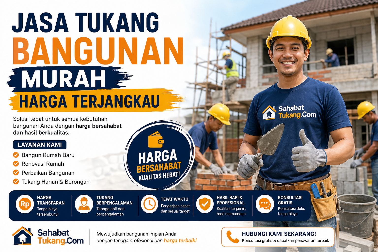 Jasa Tukang Bangunan Murah Harga Terjangkau untuk Hunian Impian Anda