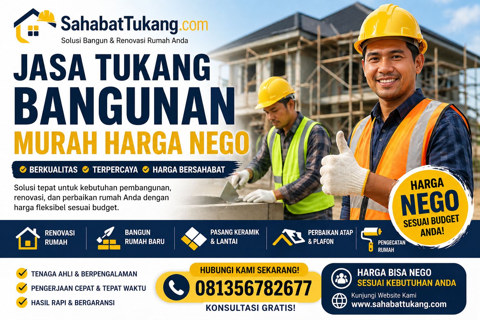 Jasa Tukang Bangunan Murah Harga Nego – Solusi Renovasi Hemat & Berkualitas