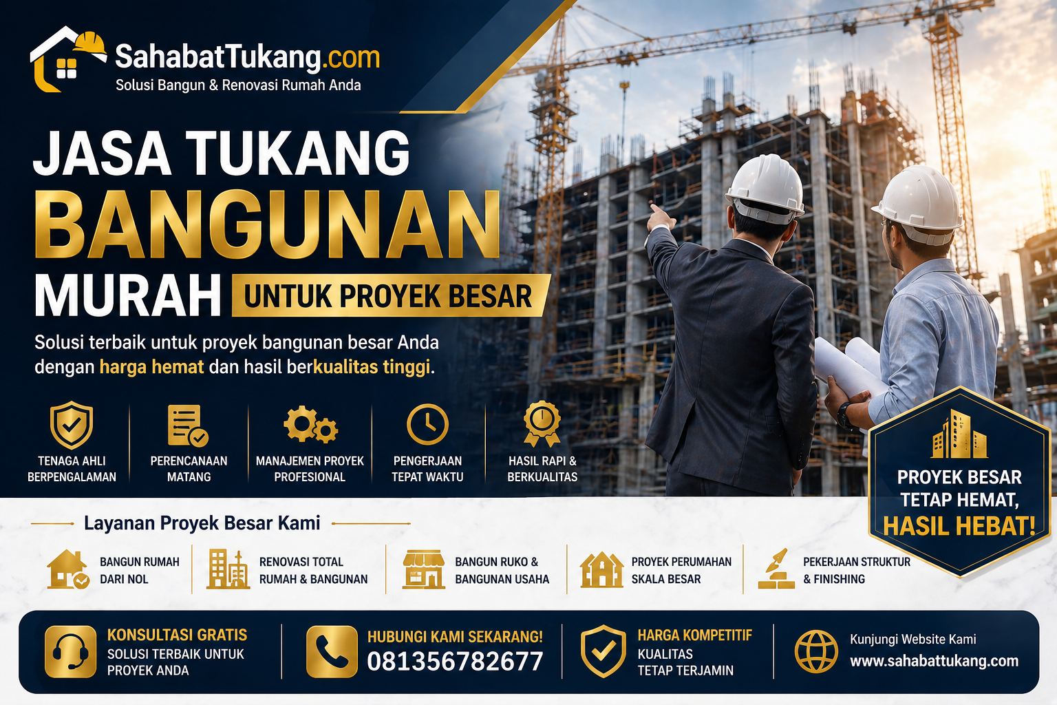 Jasa Tukang Bangunan Murah untuk Proyek Besar – Hemat Biaya, Hasil Maksimal