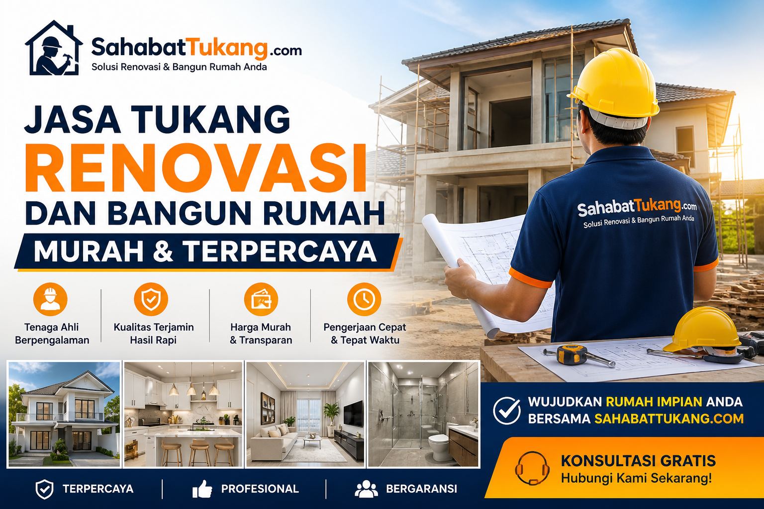 Jasa Tukang Renovasi dan Bangun Rumah Murah Terpercaya SahabatTukang.com