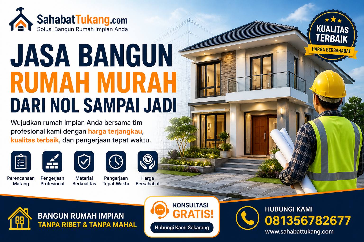 Jasa Bangun Rumah Murah dari Nol Sampai Jadi