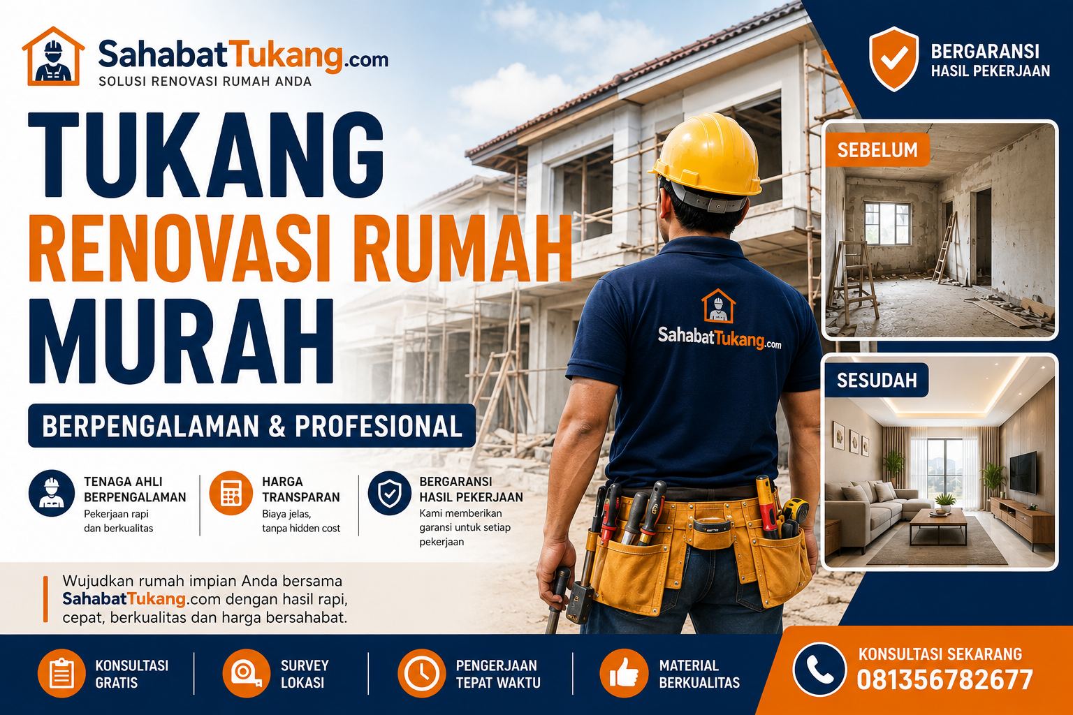 Tukang Renovasi Rumah Murah Berpengalaman dan Profesional