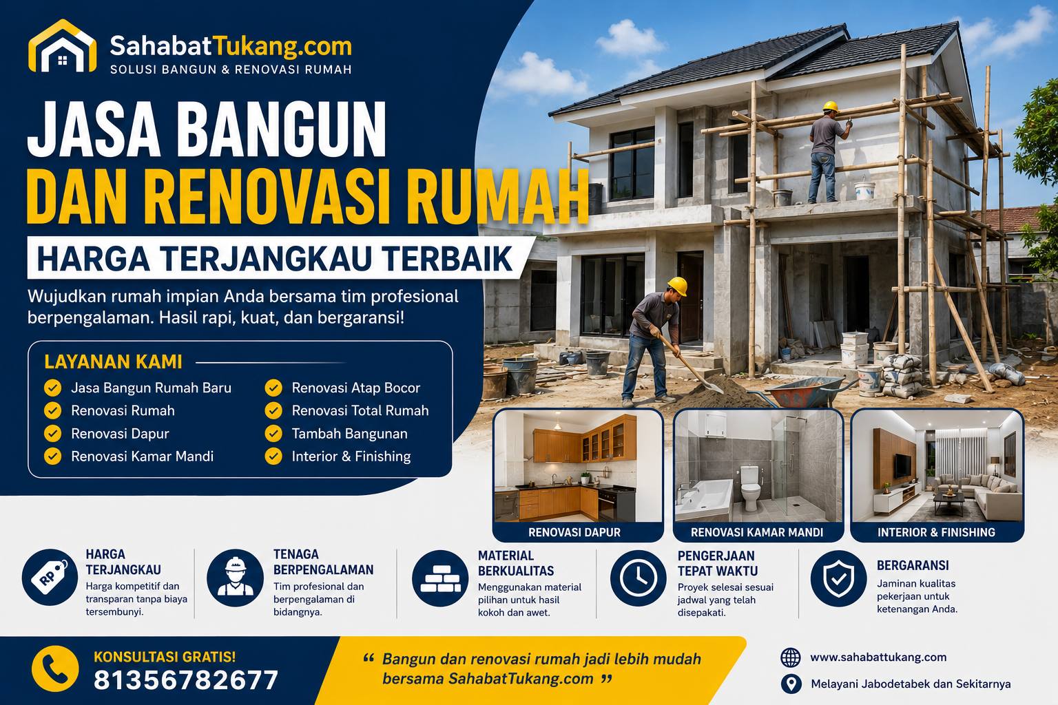 Jasa Bangun dan Renovasi Rumah Harga Terjangkau Terbaik