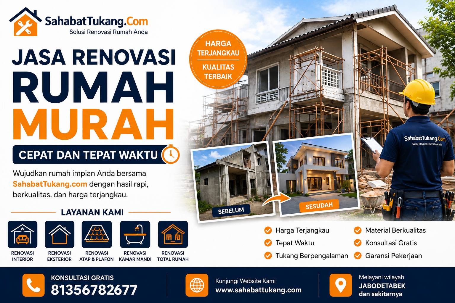 Jasa Renovasi Rumah Murah Cepat dan Tepat Waktu