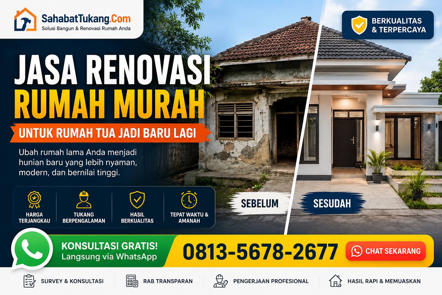 Jasa Renovasi Rumah Murah untuk Rumah Tua Jadi Baru Lagi