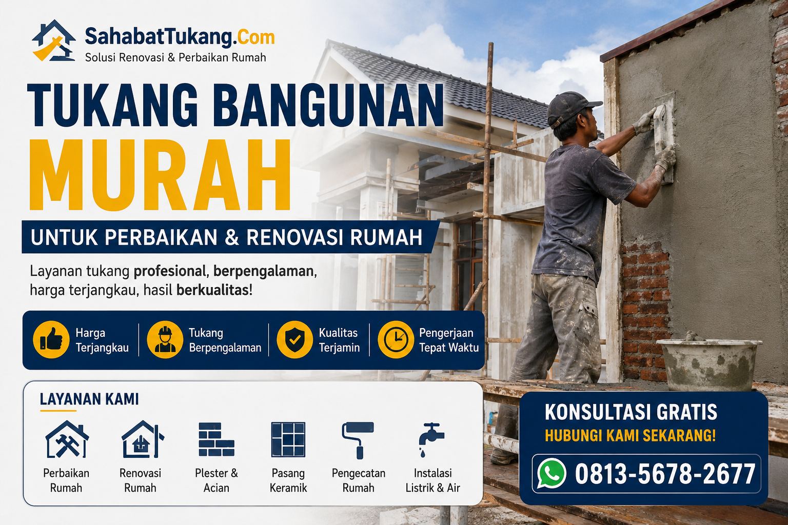Tukang Bangunan Murah untuk Perbaikan dan Renovasi Rumah