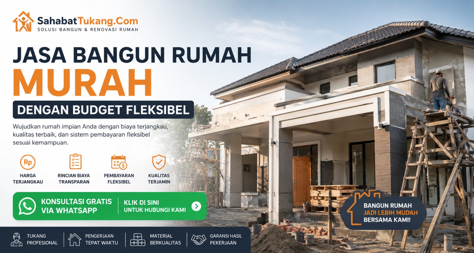 Jasa Bangun Rumah Murah dengan Budget Fleksibel
