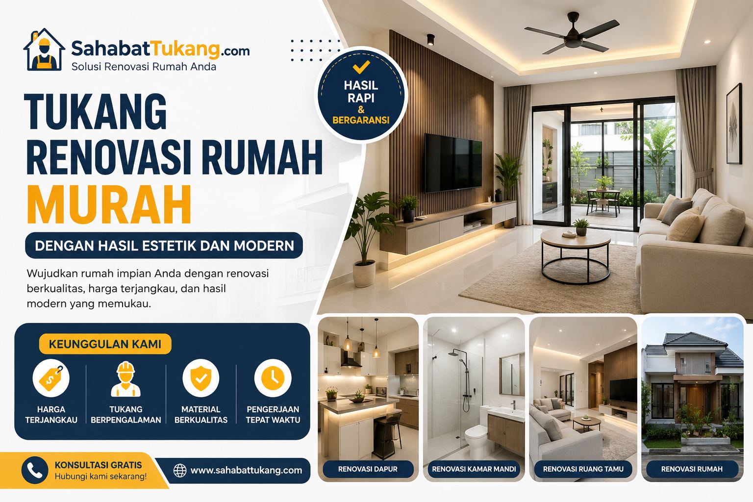 Tukang Renovasi Rumah Murah dengan Hasil Estetik dan Modern