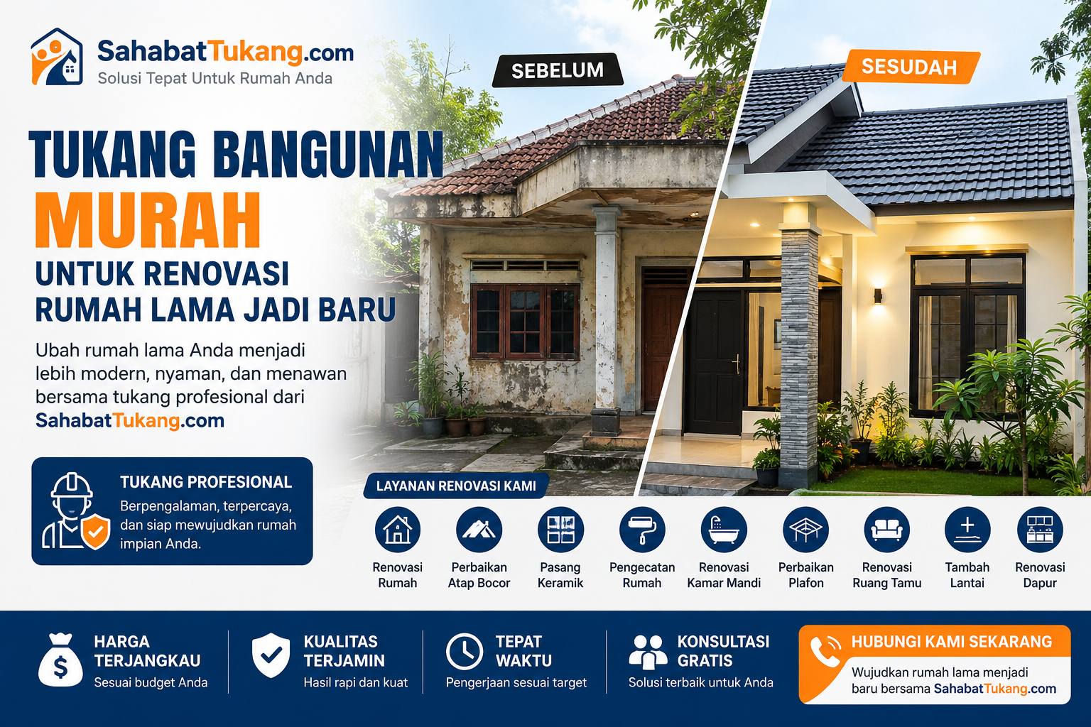 Tukang Bangunan Murah untuk Renovasi Rumah Lama Jadi Baru