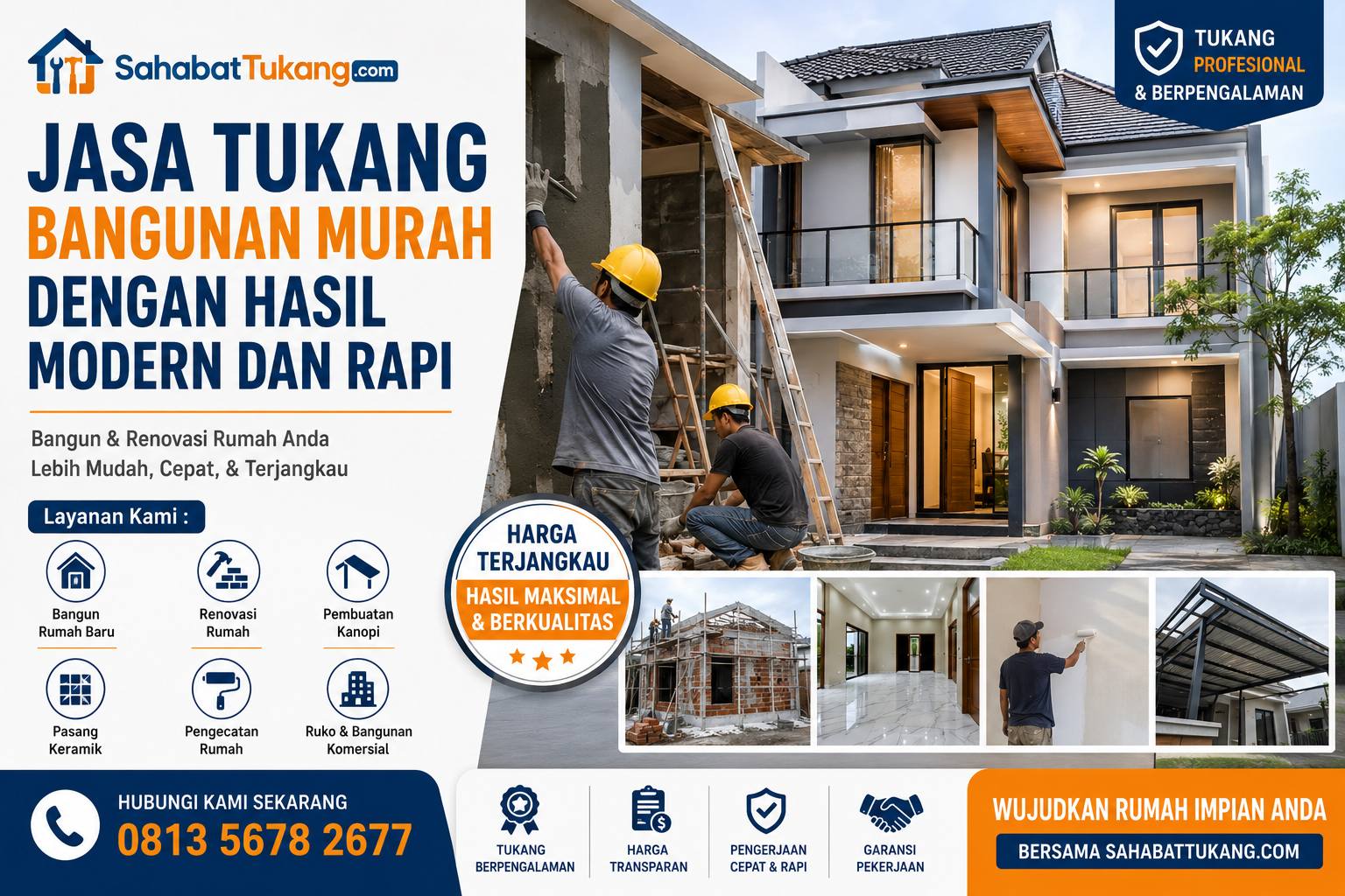 Jasa Tukang Bangunan Murah dengan Hasil Modern dan Rapi