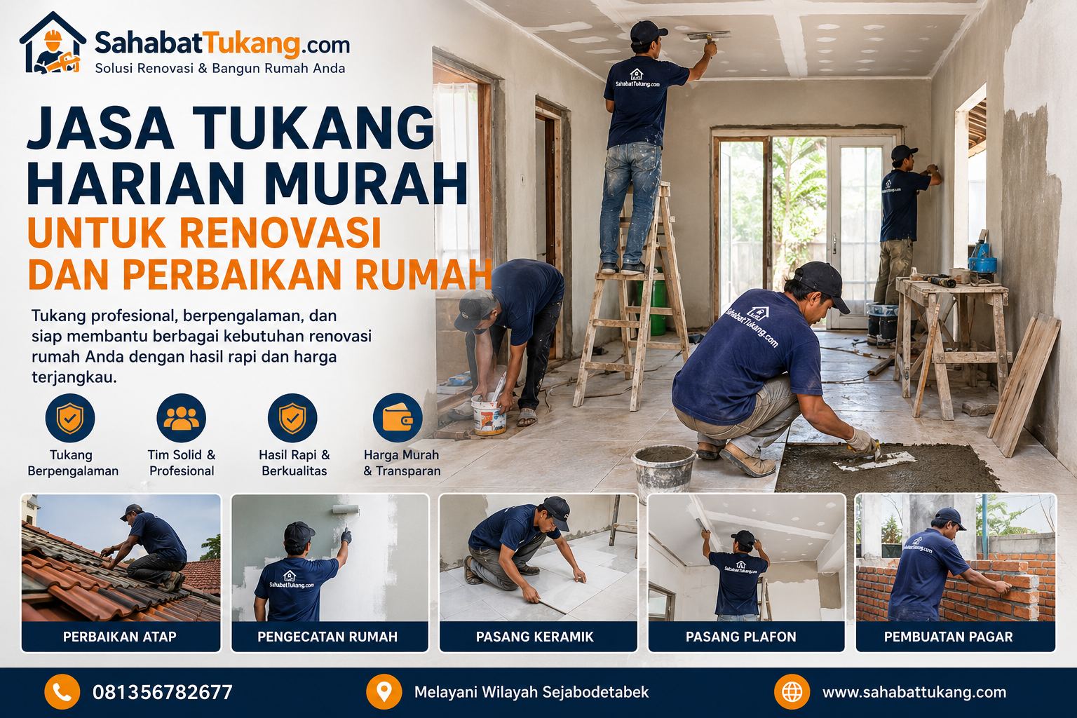 Jasa Tukang Harian Murah untuk Renovasi dan Perbaikan Rumah