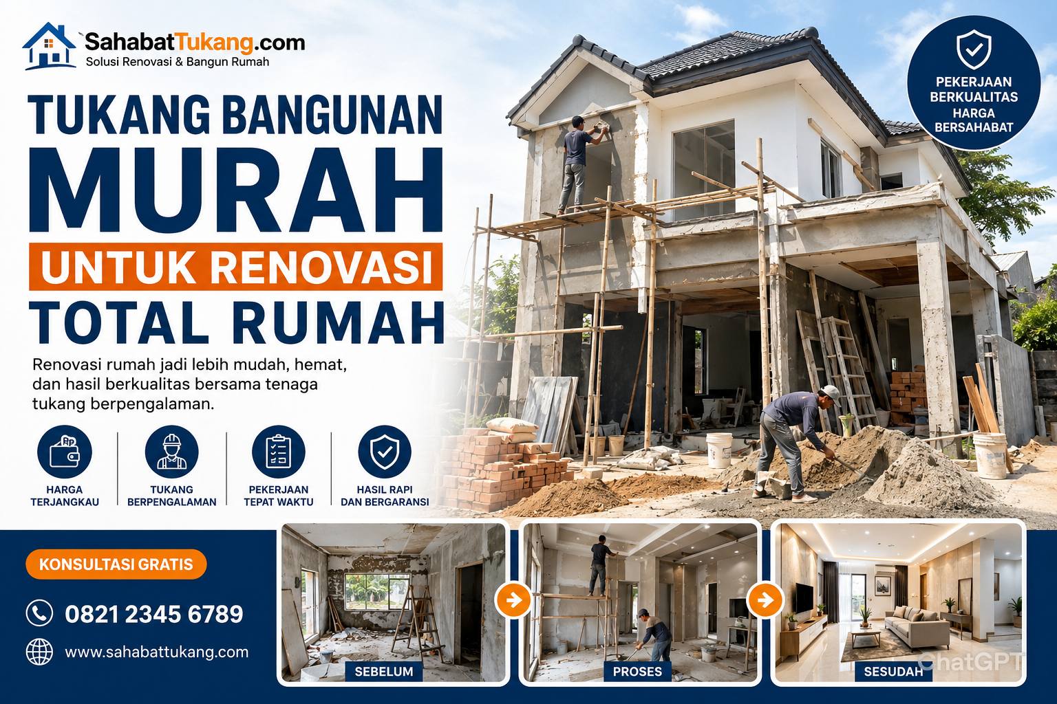 Tukang Bangunan Murah untuk Renovasi Total Rumah: Solusi Hemat dengan Hasil Berkualitas
